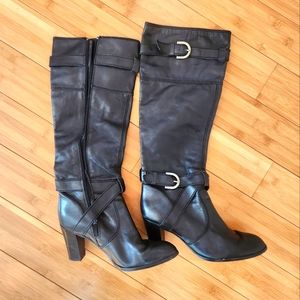 Black Leather Boots, Zara size 39 or 8.5